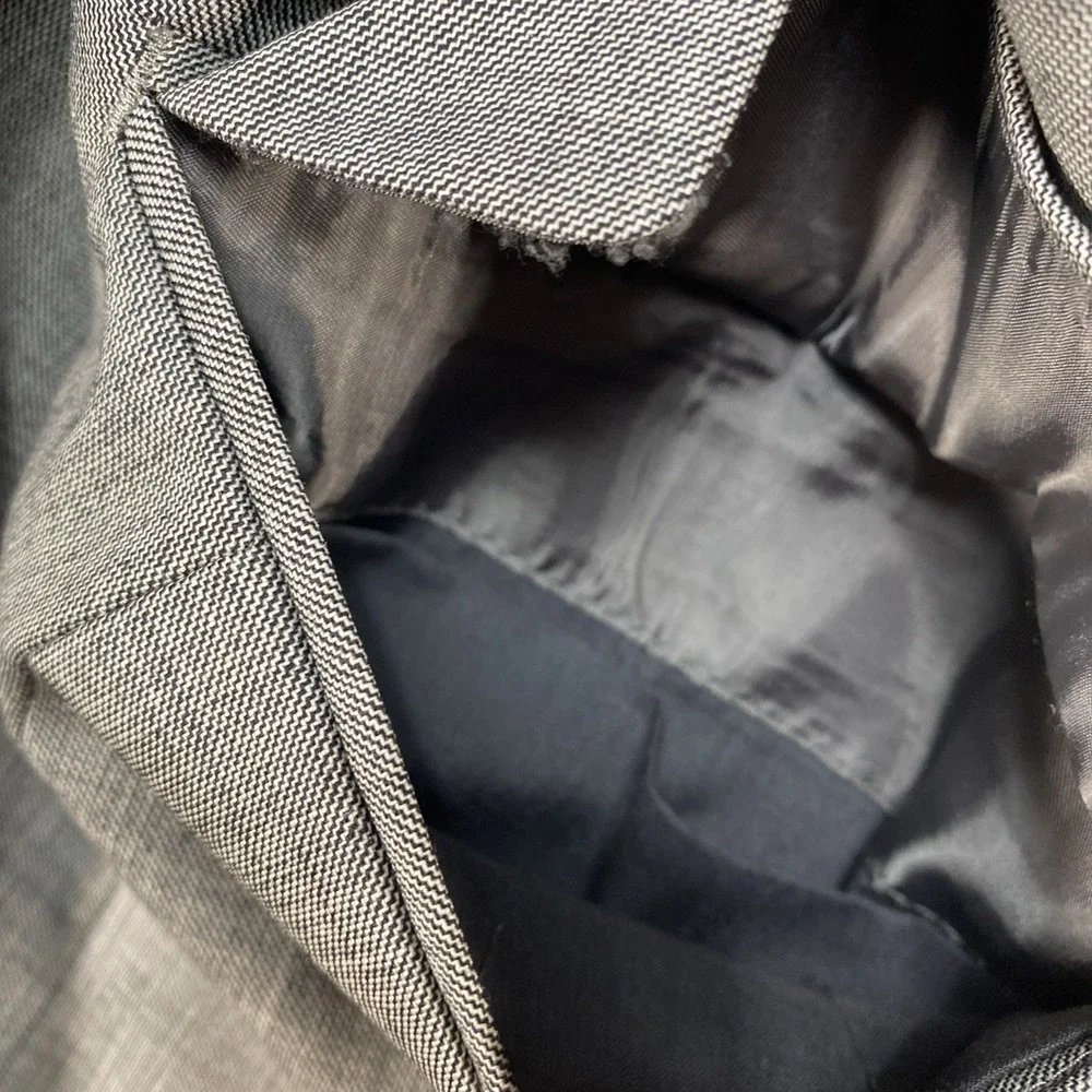 Lauren Ralph Lauren Men's Sport Coat Blazer 40R 100% Wool Gray Crosshatch